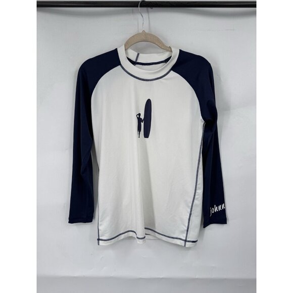 johnnie-O Other - Johnnie O Zuma Swim Top Boys 14 White Blue Surf Ocean Pool Beach Vacation